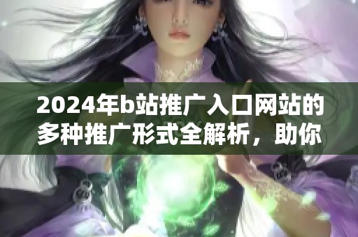 2024年b站推广入口网站的多种推广形式全解析，助你轻松上手使用
