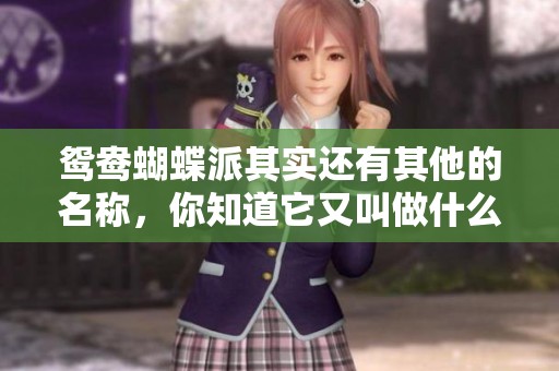 鸳鸯蝴蝶派其实还有其他的名称，你知道它又叫做什么派吗