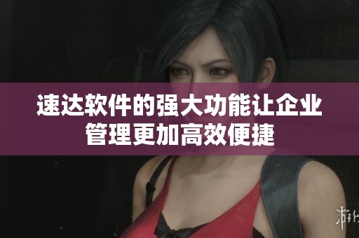 速达软件的强大功能让企业管理更加高效便捷