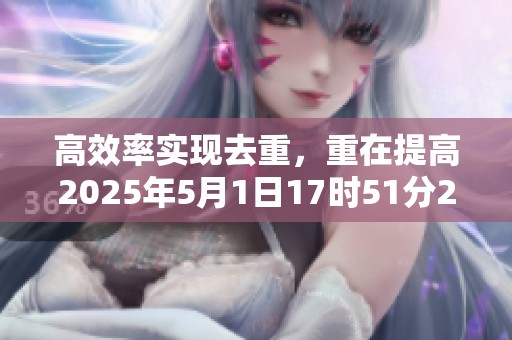 高效率实现去重，重在提高2025年5月1日17时51分2秒的效果