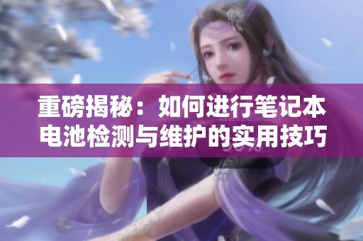 重磅揭秘：如何进行笔记本电池检测与维护的实用技巧