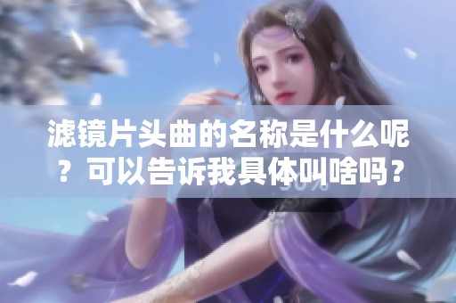 滤镜片头曲的名称是什么呢？可以告诉我具体叫啥吗？