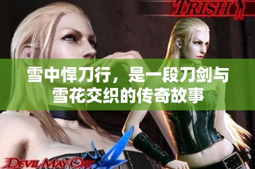 雪中悍刀行，是一段刀剑与雪花交织的传奇故事