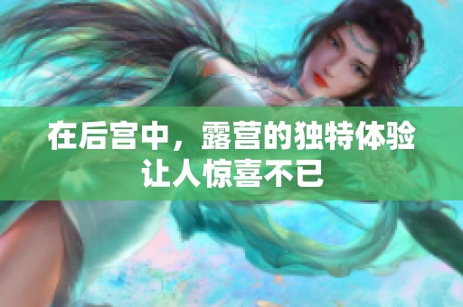 在后宫中，露营的独特体验让人惊喜不已