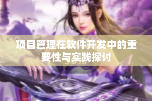 项目管理在软件开发中的重要性与实践探讨