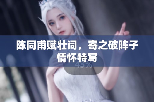 陈同甫赋壮词，寄之破阵子情怀特写