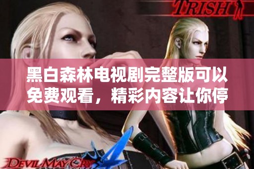 黑白森林电视剧完整版可以免费观看，精彩内容让你停不下来