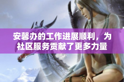 安馨办的工作进展顺利，为社区服务贡献了更多力量