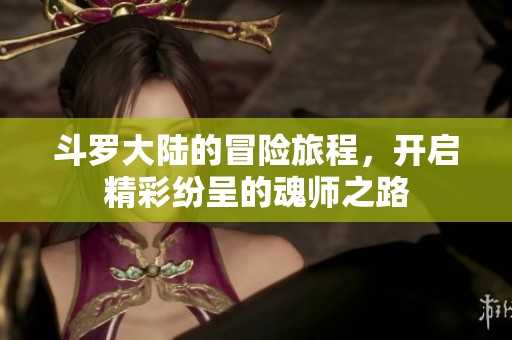 斗罗大陆的冒险旅程，开启精彩纷呈的魂师之路