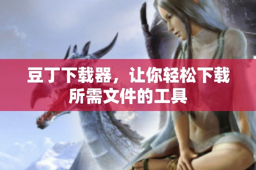豆丁下载器，让你轻松下载所需文件的工具