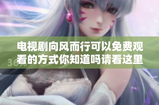 电视剧向风而行可以免费观看的方式你知道吗请看这里分享给你