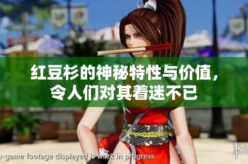 红豆杉的神秘特性与价值，令人们对其着迷不已