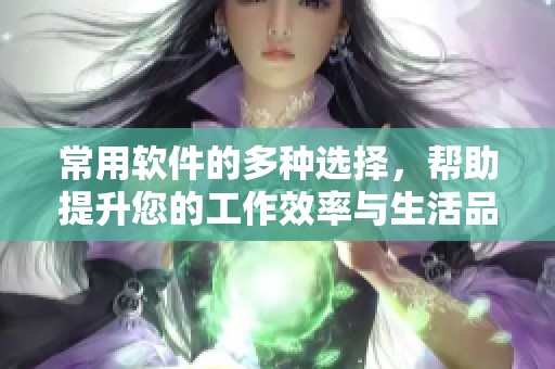 常用软件的多种选择，帮助提升您的工作效率与生活品质