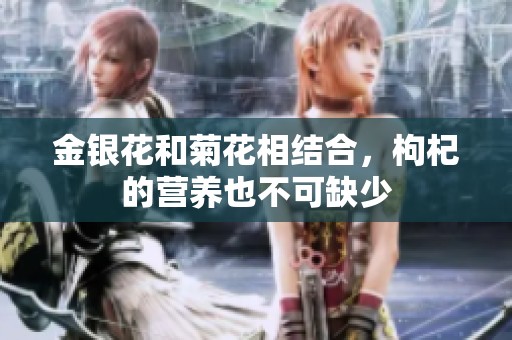 金银花和菊花相结合，枸杞的营养也不可缺少