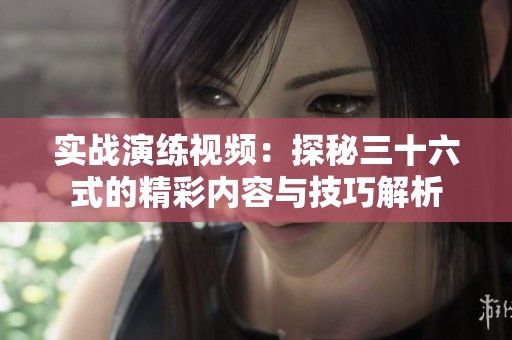 实战演练视频：探秘三十六式的精彩内容与技巧解析
