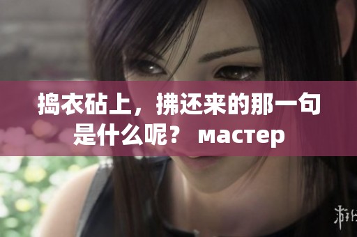 捣衣砧上，拂还来的那一句是什么呢？ мастер
