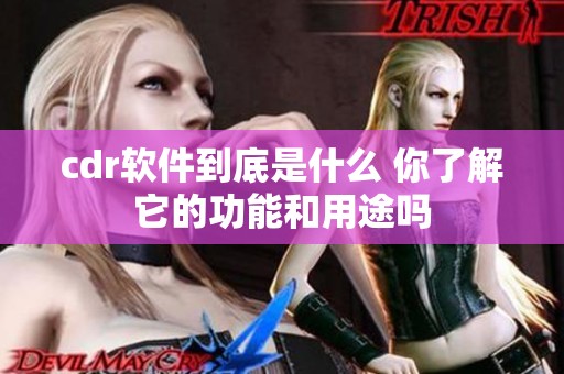cdr软件到底是什么 你了解它的功能和用途吗