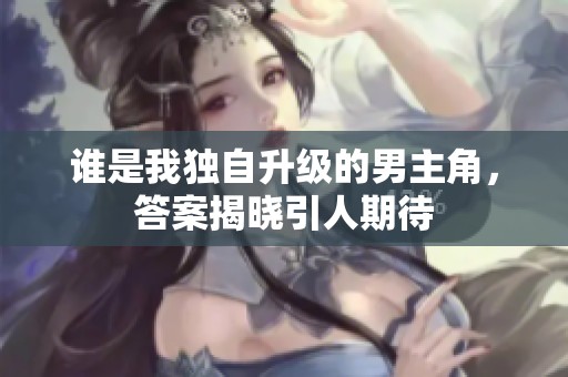 谁是我独自升级的男主角，答案揭晓引人期待