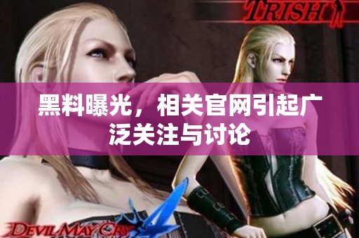 黑料曝光，相关官网引起广泛关注与讨论