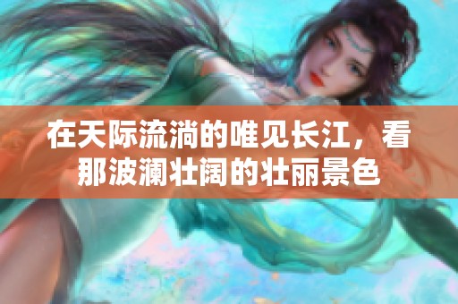 在天际流淌的唯见长江，看那波澜壮阔的壮丽景色