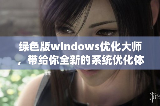 绿色版windows优化大师，带给你全新的系统优化体验与提升效果