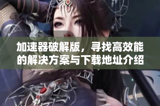 加速器破解版，寻找高效能的解决方案与下载地址介绍
