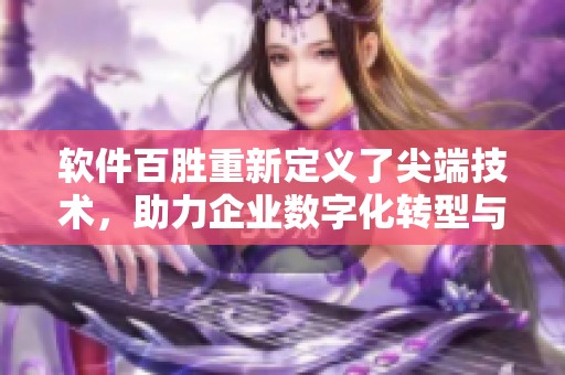 软件百胜重新定义了尖端技术，助力企业数字化转型与发展