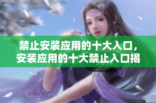 禁止安装应用的十大入口，安装应用的十大禁止入口揭晓