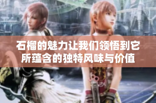 石榴的魅力让我们领悟到它所蕴含的独特风味与价值
