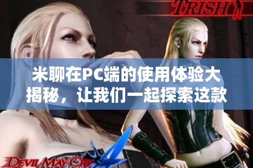 米聊在PC端的使用体验大揭秘，让我们一起探索这款应用的更多功能与优势