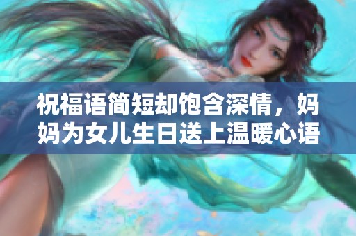 祝福语简短却饱含深情，妈妈为女儿生日送上温暖心语