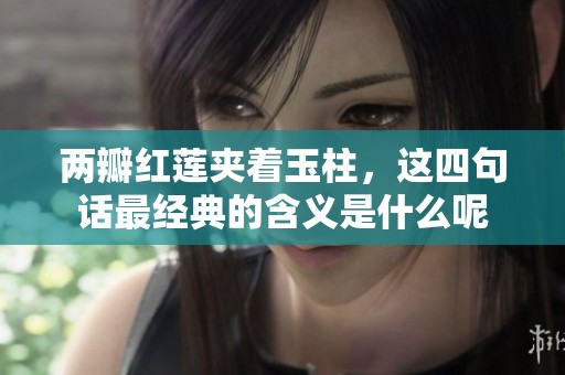 两瓣红莲夹着玉柱，这四句话最经典的含义是什么呢