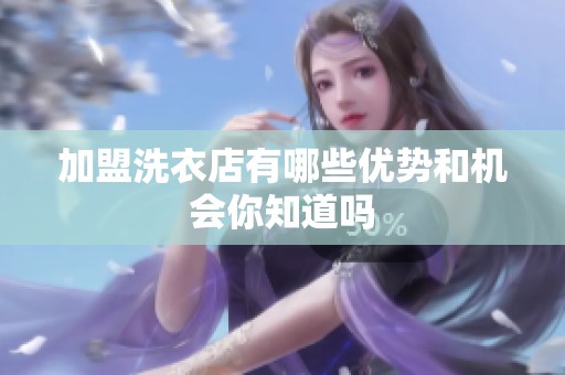 加盟洗衣店有哪些优势和机会你知道吗