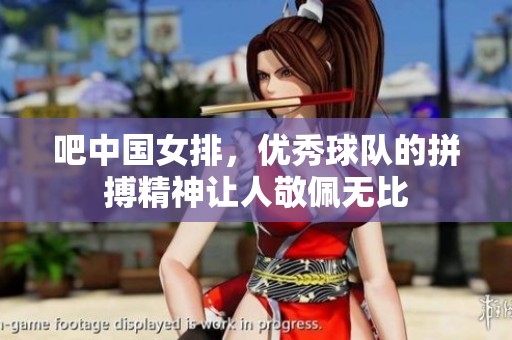吧中国女排，优秀球队的拼搏精神让人敬佩无比