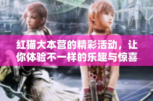 红猫大本营的精彩活动，让你体验不一样的乐趣与惊喜！