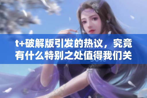 t+破解版引发的热议，究竟有什么特别之处值得我们关注呢