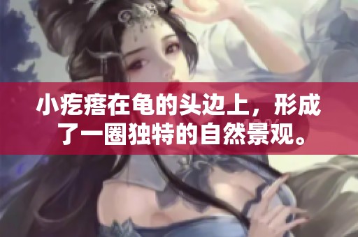 小疙瘩在龟的头边上，形成了一圈独特的自然景观。