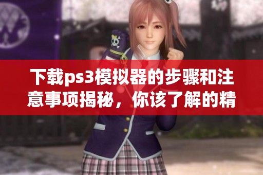 下载ps3模拟器的步骤和注意事项揭秘，你该了解的精彩内容都在这里
