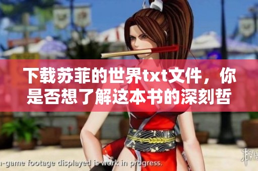 下载苏菲的世界txt文件，你是否想了解这本书的深刻哲理？