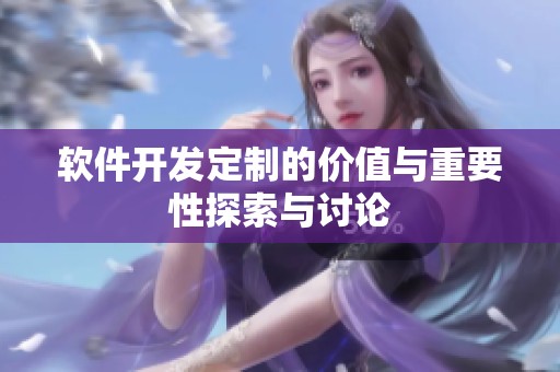 软件开发定制的价值与重要性探索与讨论