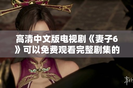 高清中文版电视剧《妻子6》可以免费观看完整剧集的方式有哪些