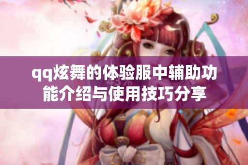 qq炫舞的体验服中辅助功能介绍与使用技巧分享