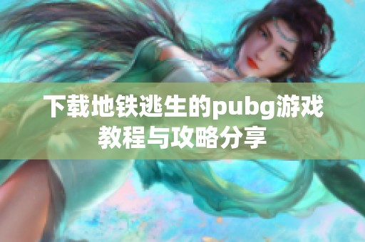 下载地铁逃生的pubg游戏教程与攻略分享