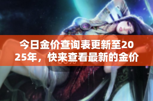 今日金价查询表更新至2025年，快来查看最新的金价信息！