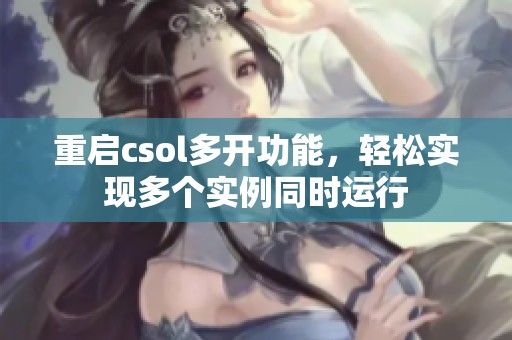 重启csol多开功能，轻松实现多个实例同时运行