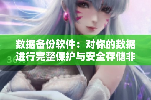 数据备份软件：对你的数据进行完整保护与安全存储非常重要