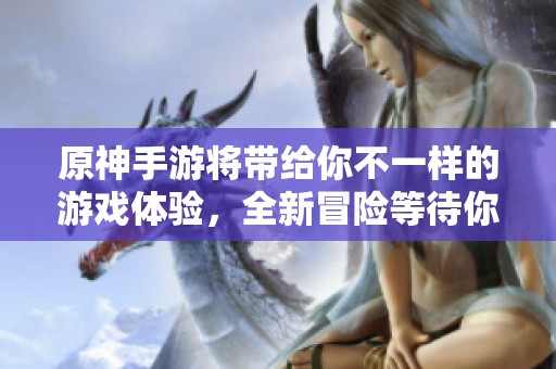 原神手游将带给你不一样的游戏体验，全新冒险等待你的参与！