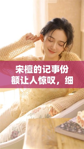 宋檀的记事份额让人惊叹，细节深刻揭示了历史的魅力与价值