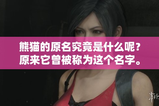 熊猫的原名究竟是什么呢？原来它曾被称为这个名字。