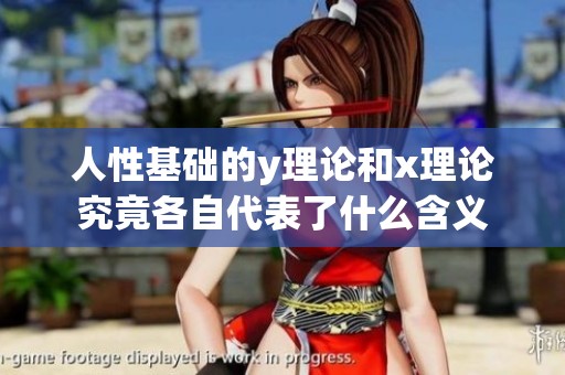 人性基础的y理论和x理论究竟各自代表了什么含义